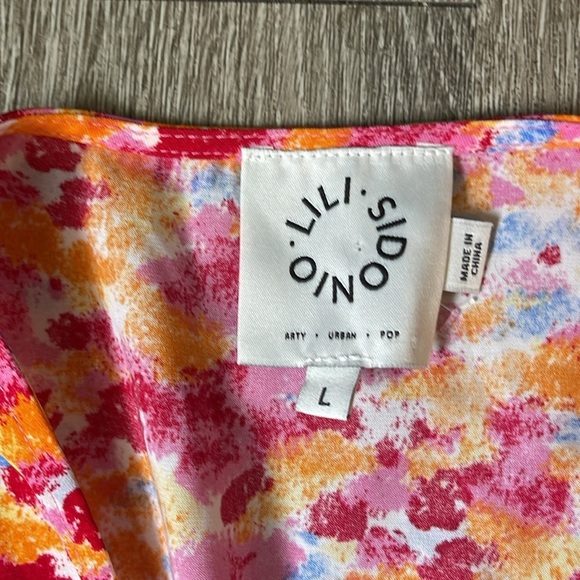 Lili Sidonio Molly Bracken Dress Size large wrap multi color long dress - Picture 3 of 7